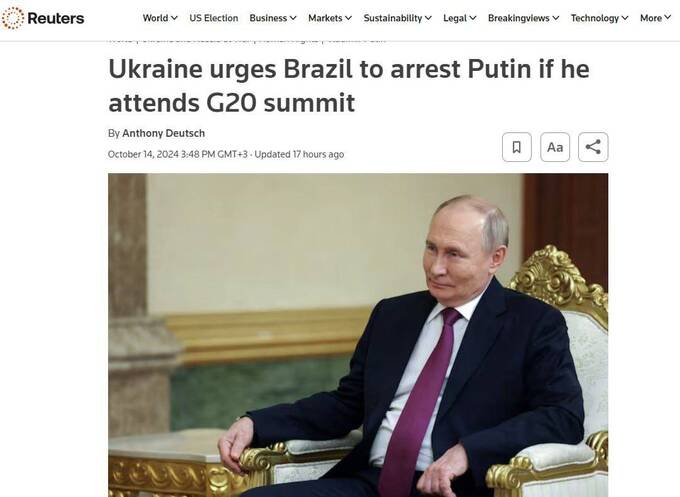 Украина требует ареста Путина на саммите G20 qzuihqiqxdiddxkmp