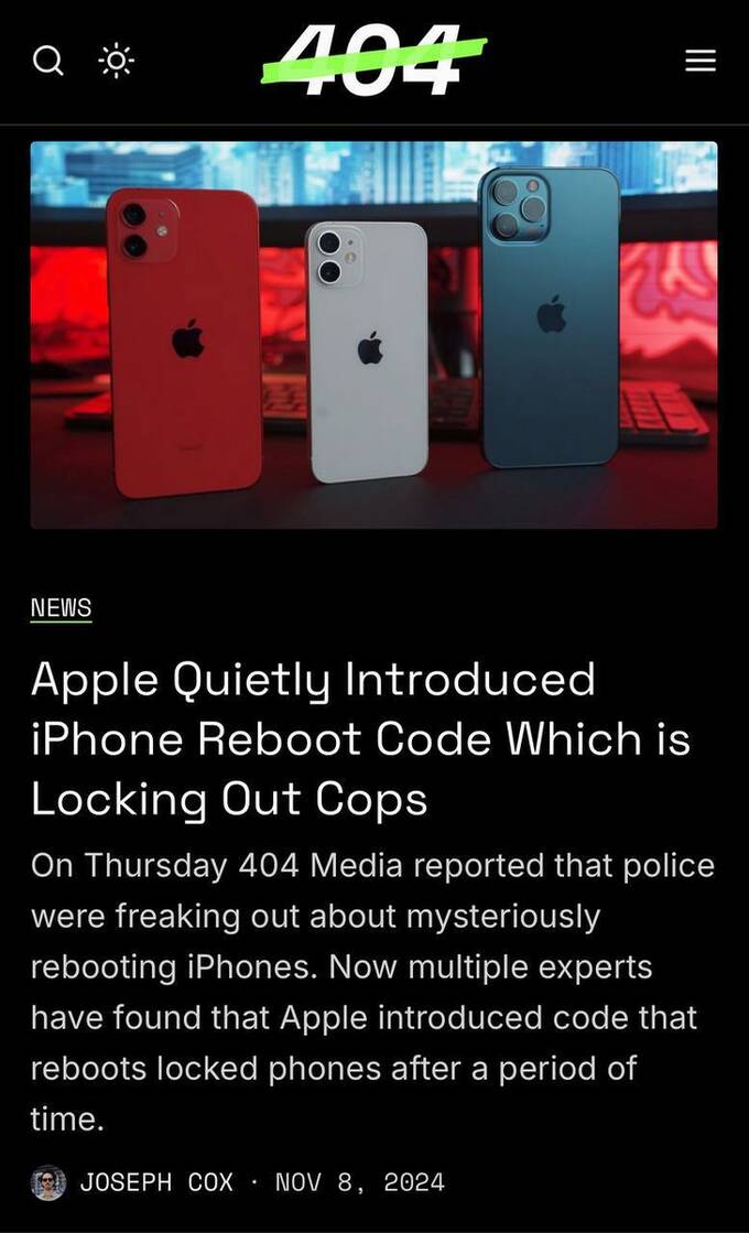 Apple усилила защиту: iPhone теперь перезагружается при длительной блокировке qzeiqkriqrtierkmp