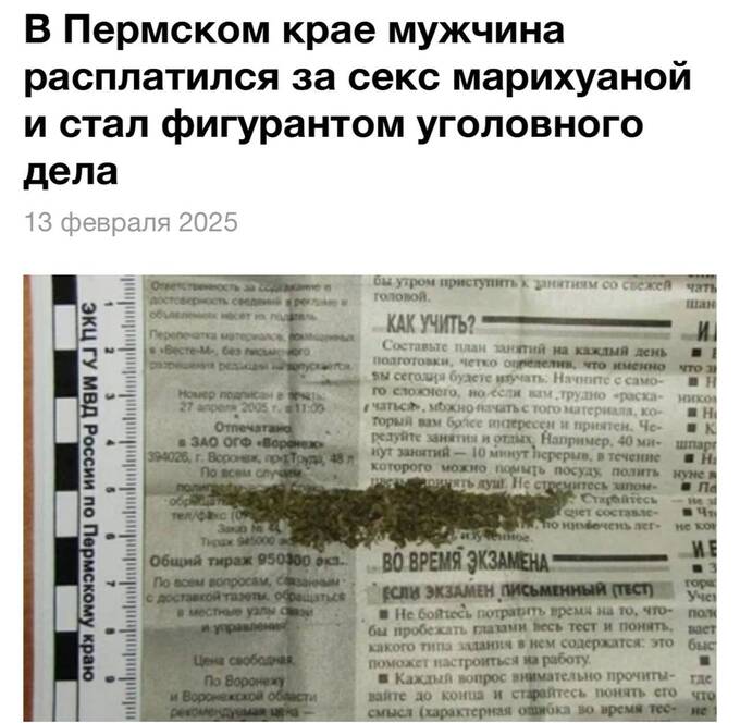 За секс с односельчанкой пермяк расплатился наркотиками и алкоголем hridrzideriqzxkmp